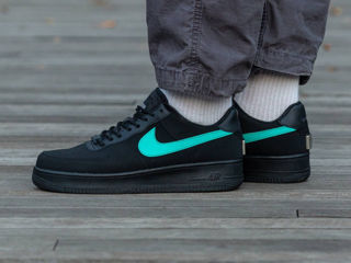 Nike Air Force 1 Low Suede Black Tiffany Unisex foto 6