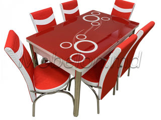 Set de bucatarie. Pretul include masa si scaune. Mai multe modele si culori pe site. foto 2