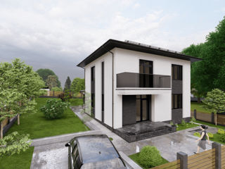 Casă de locuit individuală cu 2 niveluri / P+E / 115.4m2 / stil modern / arhitect / proiecte foto 2