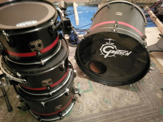 Se vinde set tobe Gretsch Catalina Black Widow 20, 10, 12, 14. Продаются барабаны. foto 1