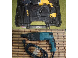 Перфоратор Makita SDS-Plus за 1300 лей и перфоратор DeWalt с кейсом в отличном состоянии foto 1