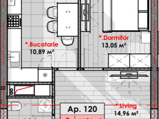 Apartament cu 1 cameră, 46 m², Râșcani, Chișinău foto 2