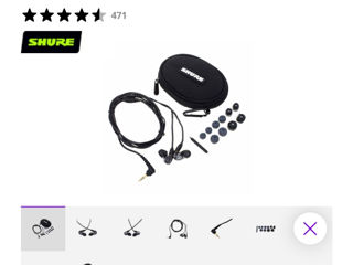 Vînd căști In-Ear Shure SE 215-K foto 3