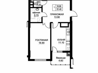 Apartament cu 1 cameră, 51 m², Buiucani, Chișinău foto 9