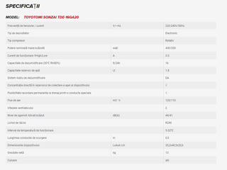 Dezumidificator de aer Toyotomi Sonzai tde- 16l foto 4