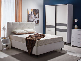 Paturi Cristal Gri/ Alb/ Cremona/ Sonoma închis - cea mai buna alegere pentru dormitorul tau !!! foto 6