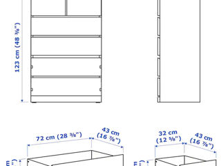 Comodă în stil scandinav IKEA Malm 80x123 - Livrare în toată Moldova! Credit 0% foto 4