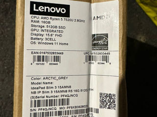 Lenovo IdeaPad Slim 3 15AMN8 / Ryzen 5 7520U / 16GB RAM / 512GB SSD - запечатанный!