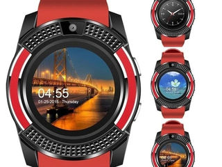 Smart watch V8 new. Круглые. Новые, в коробке. Часы-телефон с фотокамерой и bluetooth. foto 9