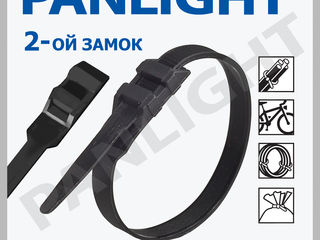 Colier cablu cu lacat dublu, coliere din plastic speciale, Panlight, coliere, colier pentru cablu foto 2