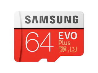 Samsung EVO plus 64Gb Чтение 100, запись 60. Класс 10 U3 годится для записи 4K видео за 330 лей foto 2