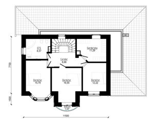 Casă de locuit individuală cu 2 niveluri / stil clasic / arhitect / 3D / 209.60m2 / construcții foto 6