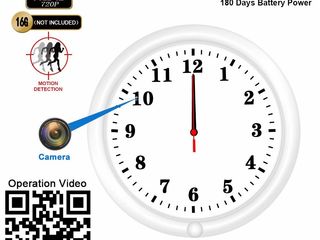 Настенные часы со скрытой камерой Full HD 720P и батареей на 5000 mah - 750 лей - новые foto 4