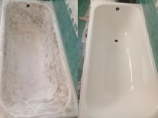 Restaurarea cazilor vechi de baie cu acril lichid vopsirea cazilor реставрация ванн в молдове foto 10