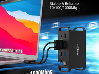 Stație de andocare Macbook Pro, stație de andocare USB C monitor dublu cu 2 HDMI foto 6