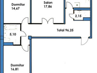 Apartament cu 3 camere, 97 m², Telecentru, Chișinău foto 7