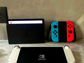 Nintendo Switch OLED, 5 jocuri, Nou, Tot Complectul foto 5