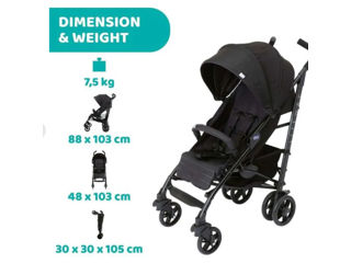 Carucior sport chicco liteway 4 basic , 5 puncte, 0 luni+, negru. promo! foto 1