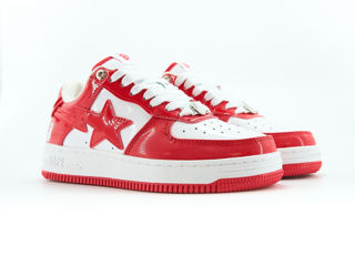 A Bathing Ape Bape Sta Patent Red/White Women's foto 2