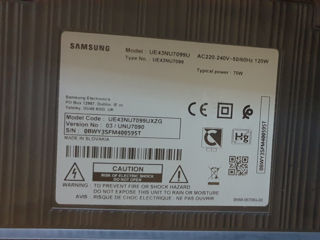 Vind televizor Samsung Smart -Led diagonala 110 cm stare excelentă ,funcțional . фото 2