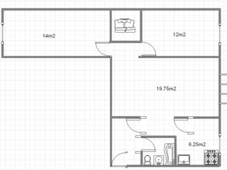 Apartament cu 3 camere, 61 m², Botanica, Chișinău