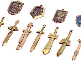 Zelda Triforce Shield & Sword, брелок-колье, коллекционная коробка, 2014, набор из 11 шт. foto 1