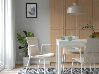 Scaun de birou cu țesătură IKEA (bej) foto 4