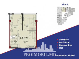 Apartament cu 1 cameră, 50 m², Telecentru, Chișinău foto 9