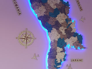 Панно из дерева "карта молдовы" / panou din lemn "harta moldovei" foto 6