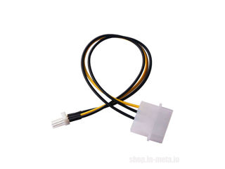 Molex to Fan 3pin Male, Cable Power Adapter 20CM Computer Fan IDE 4 Pin Molex Male To 3 Pin Male фото 1