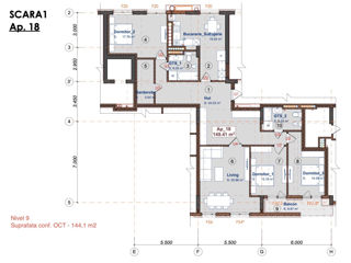 Apartament cu 4 camere, 144 m², Centru, Chișinău foto 7