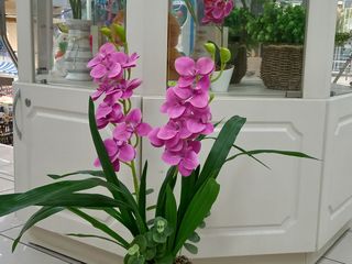 Искусственная  орхидея для домашнего и офисного декора foto 3