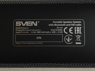 Boxa bluetooth Sven PS-115 10W foto 6