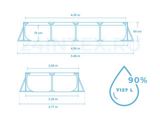 Бассейн Intex 450х220х84см / 7127 литров 11в1, 28274 Бесплатная доставка, Гарантия, Скидки Рассрочка foto 10