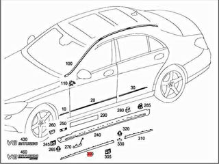 Накладка На Порог Mercedes X222 S-class W222 X222 Amg