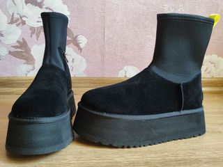 Ugg australia ausa dipper boot platform black угги овечья шерсть платформа замшевые размер 39 (25см) foto 5