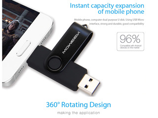 32GB OTG USB 2.0 Flash Drive 2 в 1 foto 6