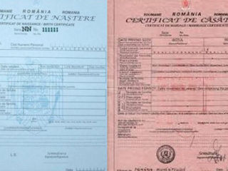 Transcriere certificat de nastere, casatorie Romanesti !