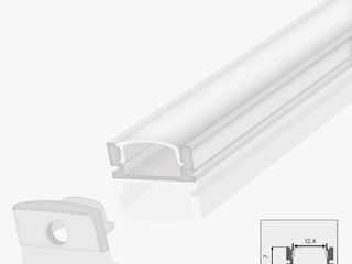 Profil flexibil din aluminiu pentru bandă LED 2-3 metri, panlight, profil LED, banda LED COB foto 8