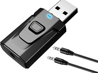 Bluetooth USB AUX Transmitter, Bluetooth 5.0 Transmitter Receiver Adapter with 3.5mm Jack foto 1