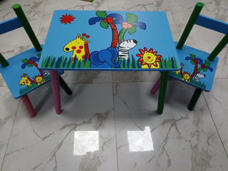 Набор детской мебели столик и два стульчика новые 790 лей. foto 1