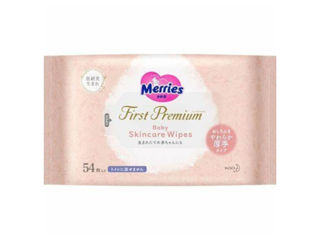 Servetele umede pentru copii Merries First Premium, 54 buc foto 1