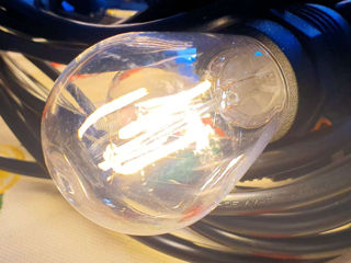 Гирлянды рэтро, Ghirlanda retro, наружные, 15м. 15 LED becuri E27 2W (0678 19 000) foto 7