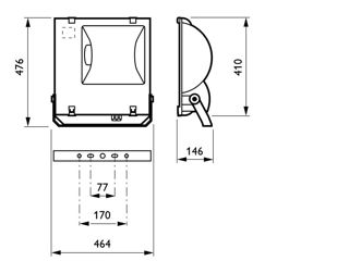 Philips RVP351 HPI-TP250W E40 IP65 proiector cu lampă cu halogenuri metalice foto 4