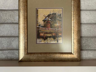 Картина с рамой Moulin Rouge, Париж (стекло матовое) отличный подарок