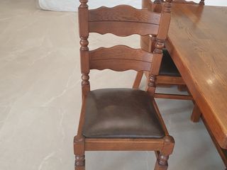 Masa cu 6 scaune,lemn masiv. foto 6
