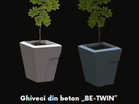 Ghiveci din beton "BE-TWIN" / Бетонные горшки "BE-TWIN" foto 2