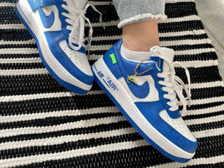 Nike Air Force 1 Low x Louis Vuitton By Virgil Abloh White/Blue Women's foto 7