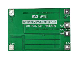 BMS Li-ion board 3S 11.1V 20A 40A 60A, 4S 14.8V 20A 40A . foto 5