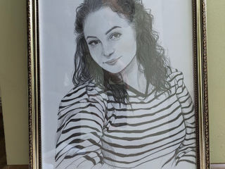 Portrete în creion simplu (grafit), orice format, cu ramă. Păstrează amintirile dragi! foto 1